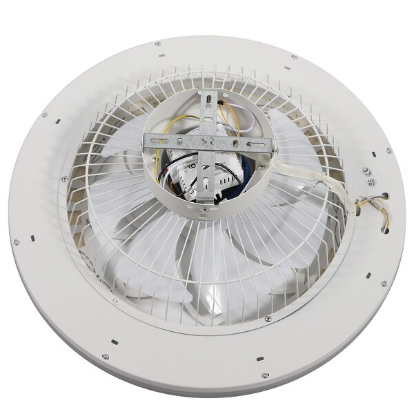 Enclosed 20Inch Low Profile Crystal Ceiling Fan With 7 Hidden