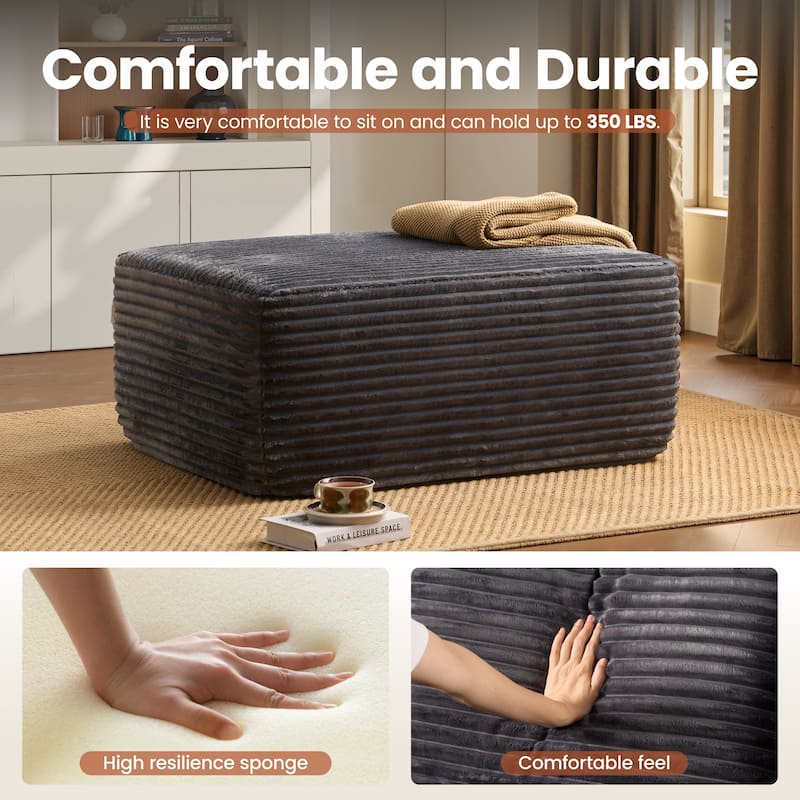 ​​OVIOS Lazy Chaise Lounge Sofa with Ottoman​