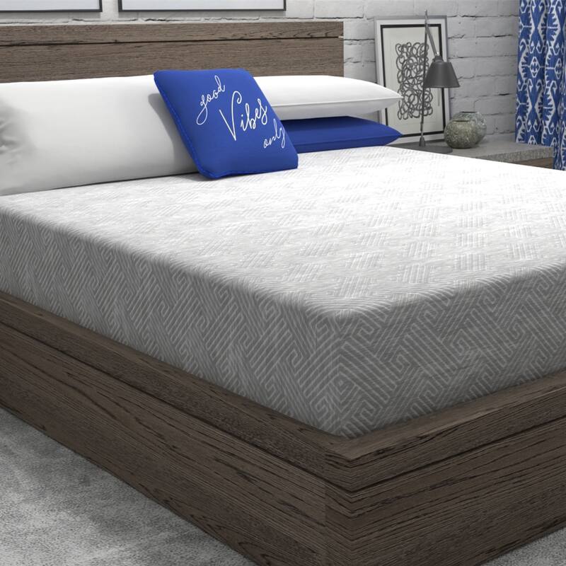 Vibe Heather Grey 10” Gel Memory Foam Mattress in a Box, Ultra Small Package