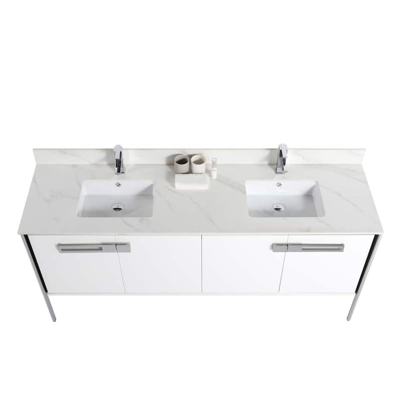 Fine Fixtures Oakville Bathroom Vanity with White Ceramic Sink