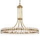 preview thumbnail 1 of 6, Clover 12 Light Aged Brass Chandelier - 28.75'' W x 24.5'' H 28.75'' W x 24.5'' H