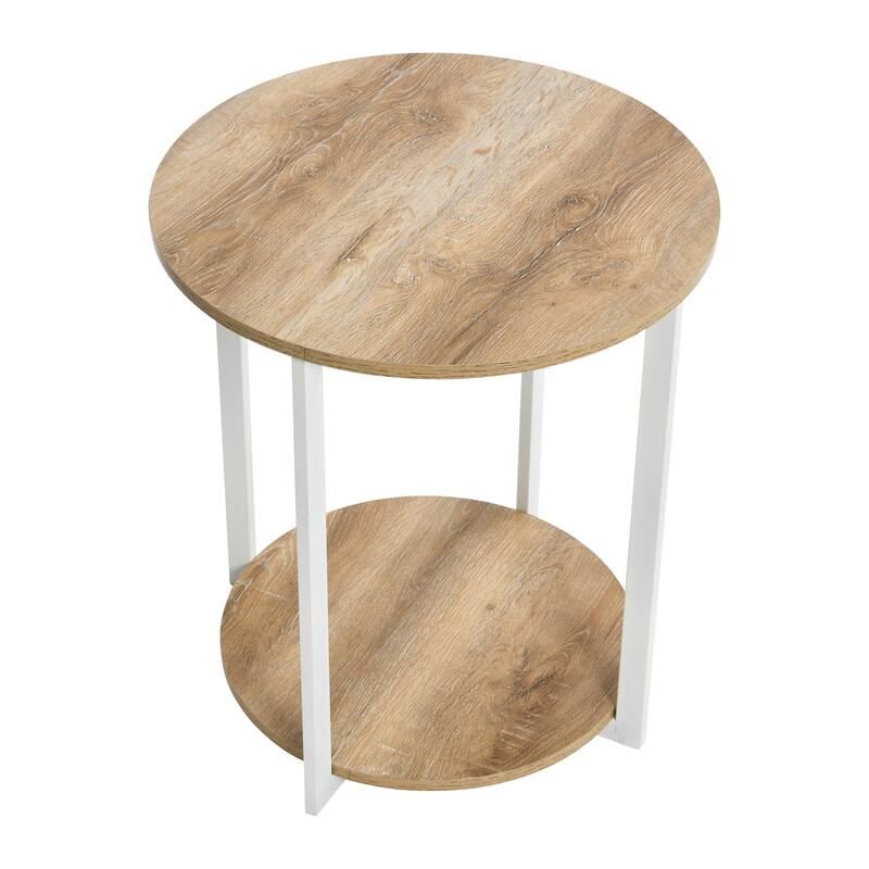 Jamestown Side End Table with Storage Shelf
