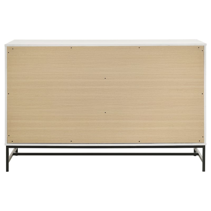 Sonora 6-drawer Bedroom Dresser and Dresser with Mirror White