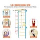 preview thumbnail 8 of 10, Natural Steel 5-in-1 Kids Wall Climbing Gym with Rings and Rope Ladder - Multi Color - 43.31” L x 33.07” W x 86.61” H