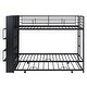 preview thumbnail 7 of 10, Metal Twin Size Metal Loft Bed Bunk Bed with Drawers,big bookshelf