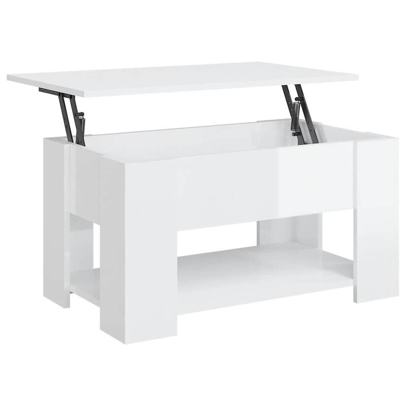 vidaXL Coffee Table Lift Top End Table Accent Side Sofa Table Engineered Wood - 31.1" x 19.3" x 16.1"