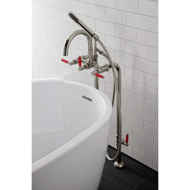 Kingston Brass Concord Floor Mounted Tub Filler with Built-In Diverter