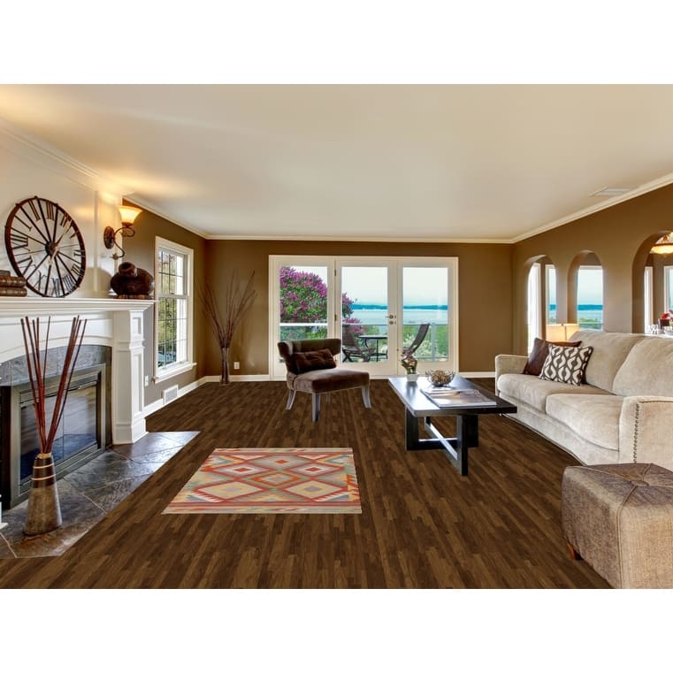 Reversible Kilim Area Rug Hand-Woven Wool Carpet - 3'6"x 5'1"