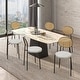 preview thumbnail 5 of 92, Leisuremod Euston Modern Velvet/Leather Dining Chair - Minimalist Wicker Back Accent Chair for Home Living Room & Kitchen