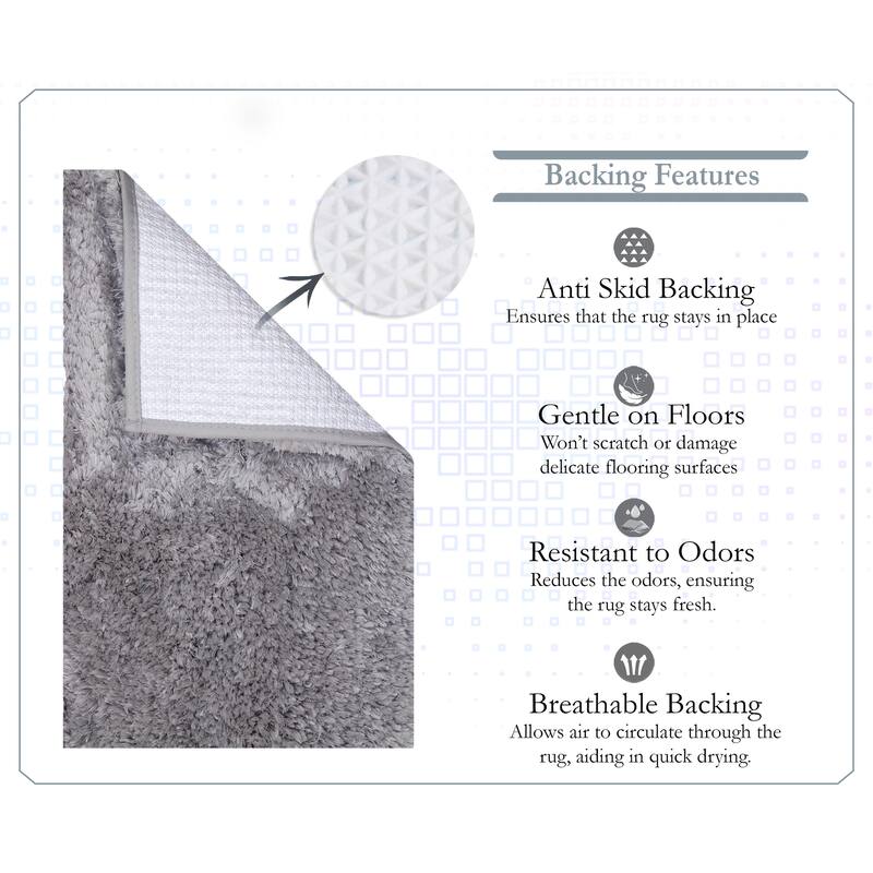 Element Plush Bathroom Rugs Quick-Dry Bathroom Mat, Washable & Absorbent Bath Rugs