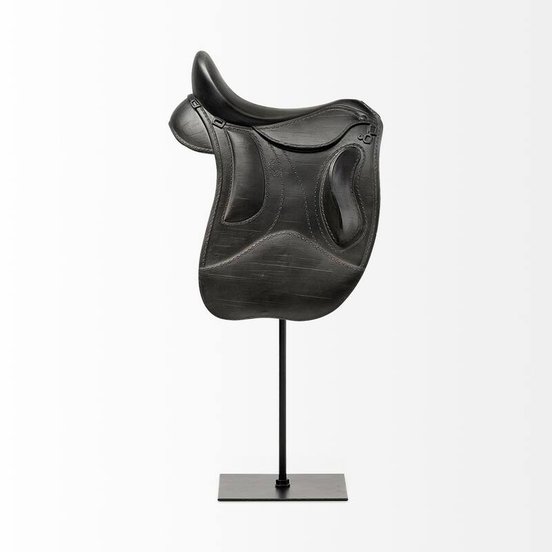 Colt I Black Resin & Metal Western Horse Saddle