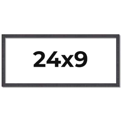 24x9 Frame Brown Solid Wood Picture Frame - Complete Modern Photo