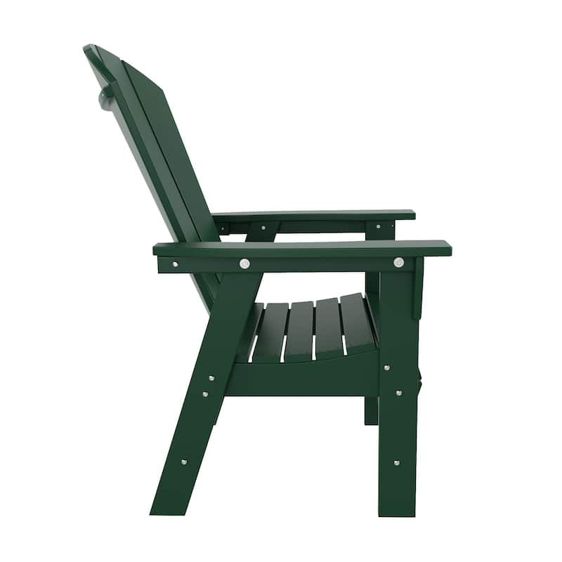 Laguna Hdpe All Weather Outdoor Patio Square Adirondack Dining Chairs Set (5-Piece Set)