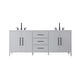 preview thumbnail 1 of 9, Elegant Lighting VF29384D Millie 84" Free Standing Double Basin Vanity Gray