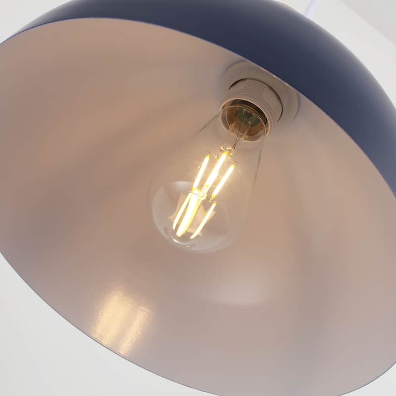 1-Light Pendant Light with Dome Shape, Classic Semi Flush Mount Chandelier for Dining Room Living Room Bedroom Kitchen