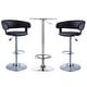 preview thumbnail 1 of 1, Roxie 3-piece Dining Pub Set with Height Adjustable Stools Black