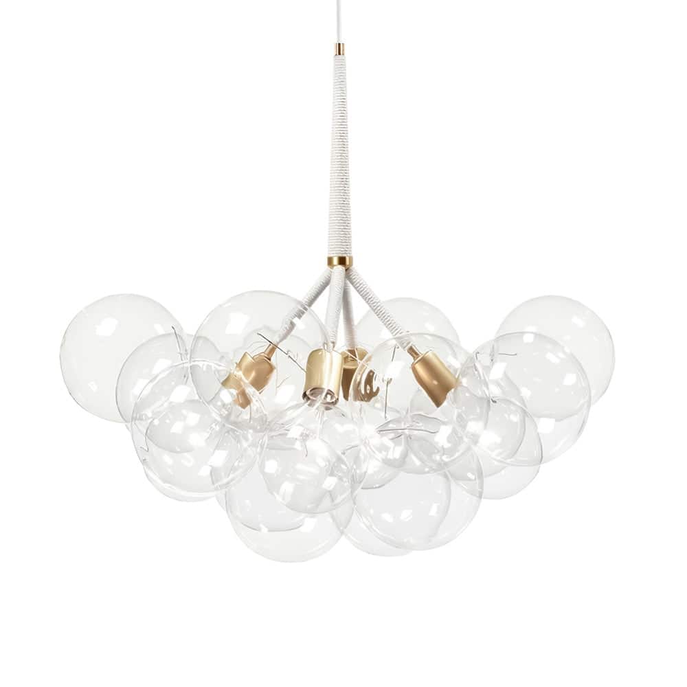 Contemporary Clear Glass Globe Bubble Chandelier