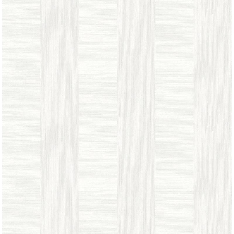 A-Street Prints Intrepid White Faux Grasscloth Stripe Wallpaper
