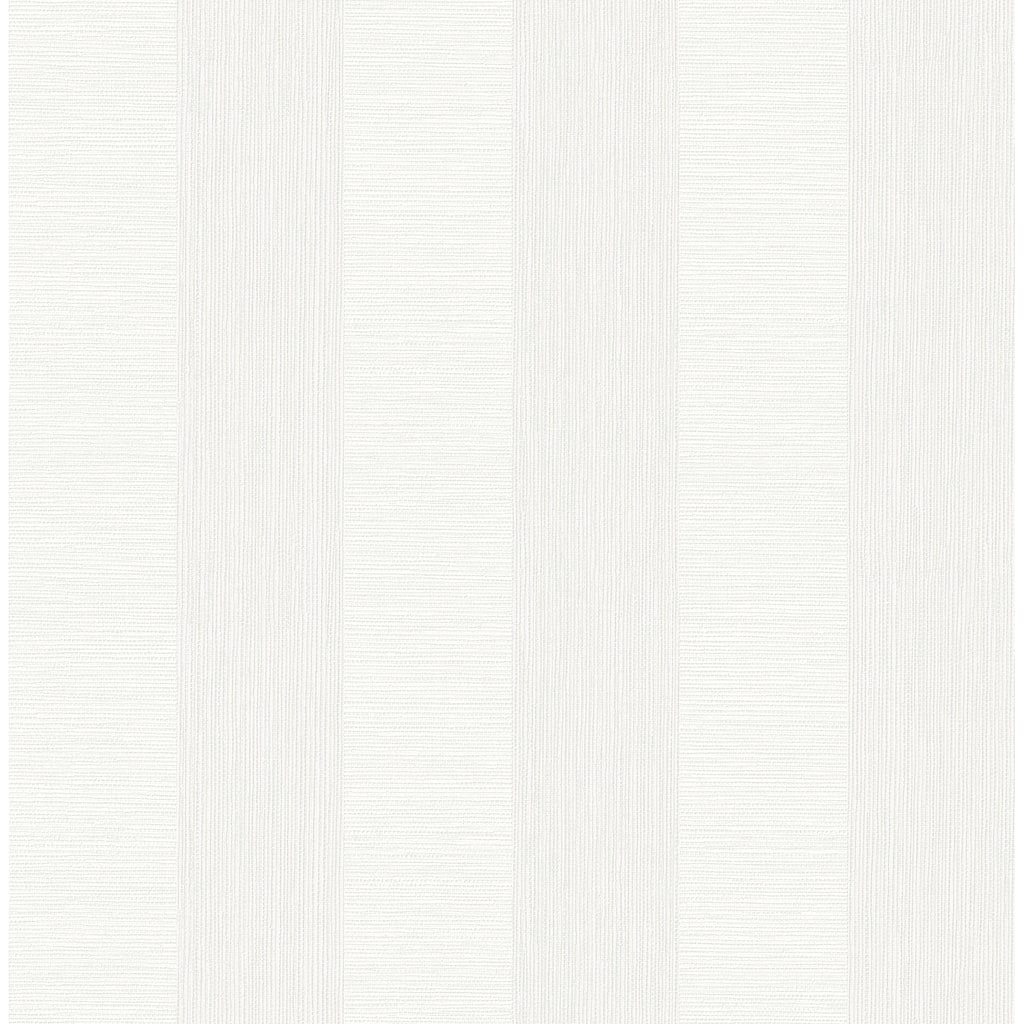 A-Street Prints Intrepid White Faux Grasscloth Stripe Wallpaper