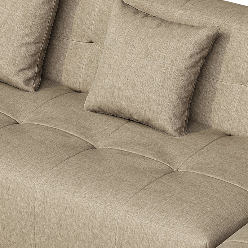 Outdoor No Assembly Patio Sofa with Chaise