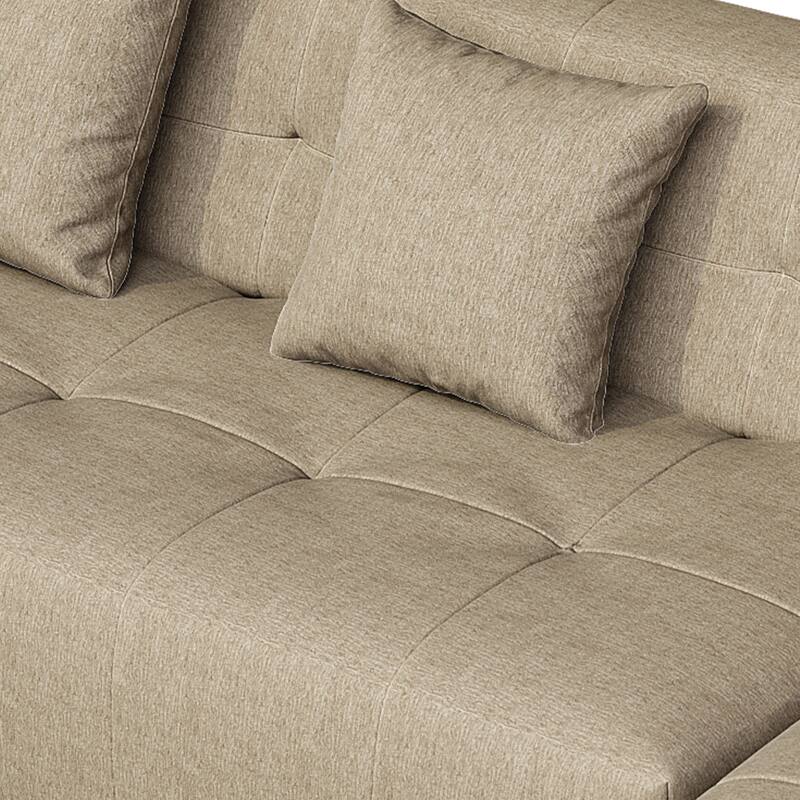 Outdoor Upholstered Chaise Modular Sectional Sofa Set