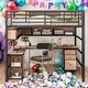 preview thumbnail 2 of 26, Modern Full Size Metal Loft Bed with Bookcase,Desk and Cabinet and Storage Functions For Bedroom