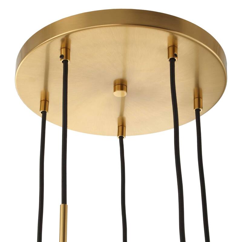 Uttermost Vanier 5 Light Cluster Pendant - 14"W x 14"D x 9.625"H