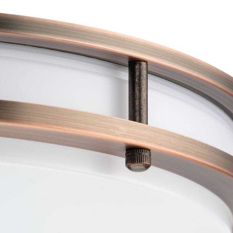 Abide Collection 5-CCT Integrated LED Urban Bronze Contemporary 14" Medium Flush Mount Light - 14 in x 14 in x 2.83 in