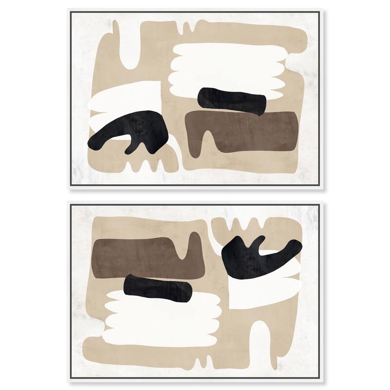 Contained Gesture I Canvas by Art Remedy - 20" x 20" - Silver