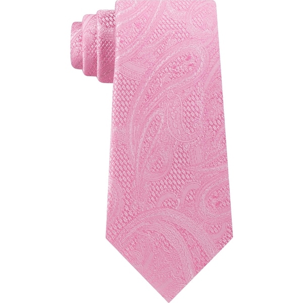 Michael Kors Mens Neck Tie Silk Paisley - O/S. Opens flyout.