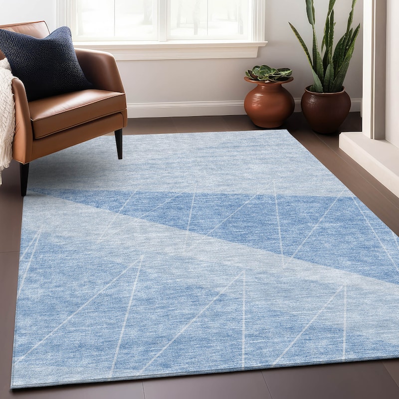 Premium Washable Super Soft Geo Abstract Mayfield Rug