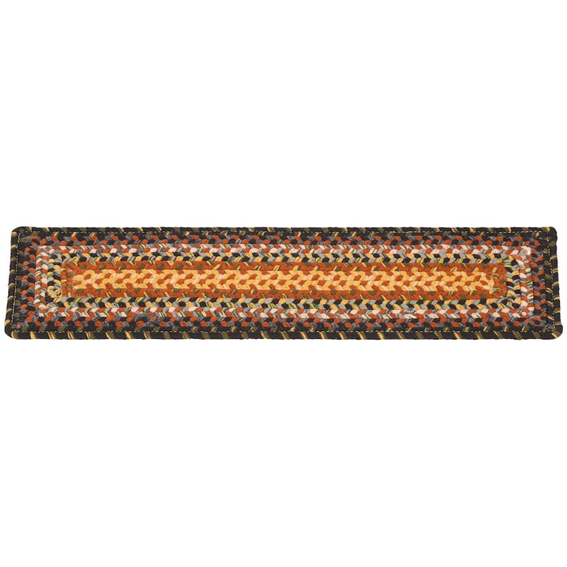 SAFAVIEH Tomoo Handmade Braided Stair Treads - Non-Slip Stair Rugs for Hallways & Entryways - Multi - 0'8" x 2'4" (Set of 13)