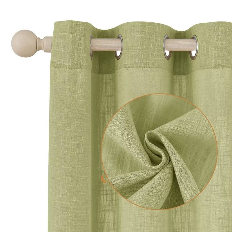 Linen Texture Light Filtering Grommet Panel Pair