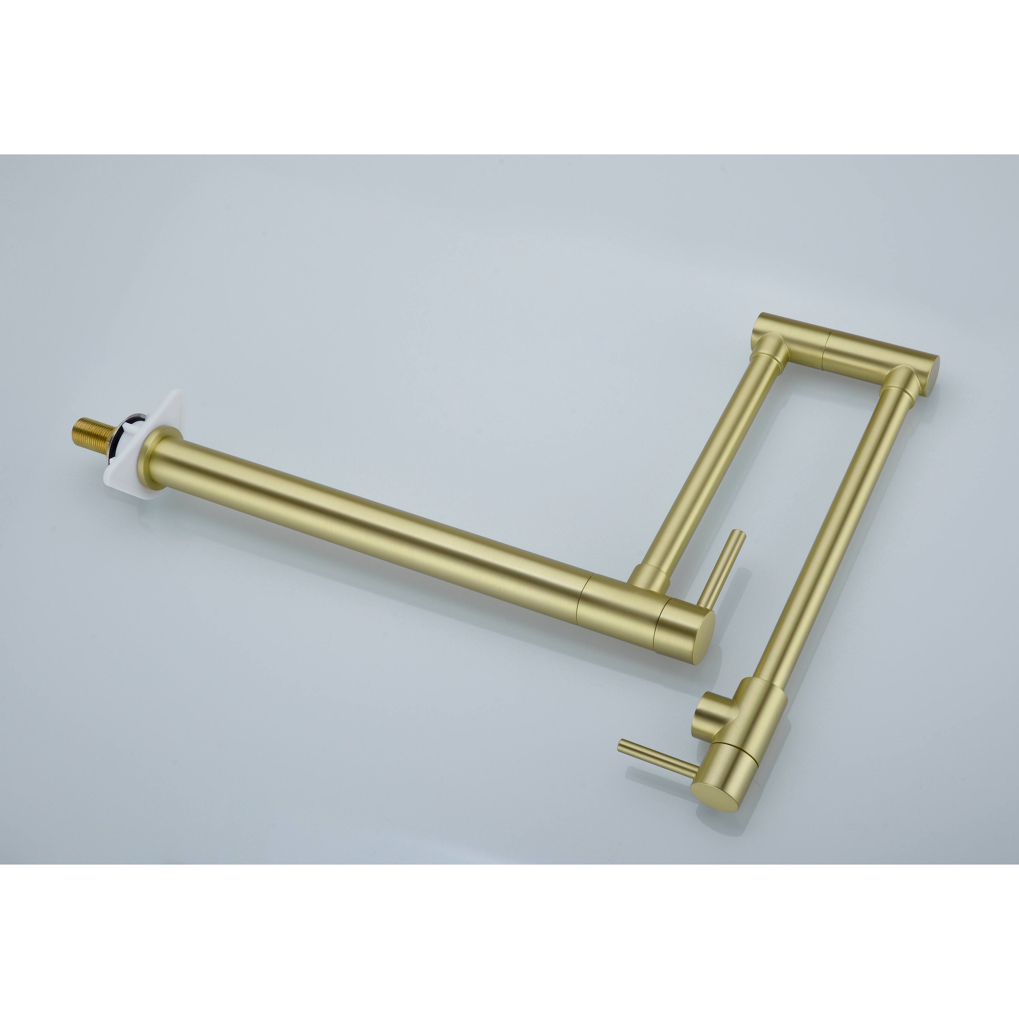 Modern Two Handle Pot Filler Faucet with Foldable Design and Both