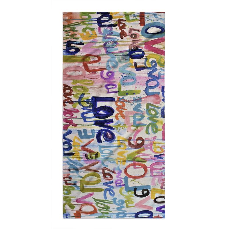 ABSTRACT LOVE Beach Towel By Jolina Anthony - 36" x 72"