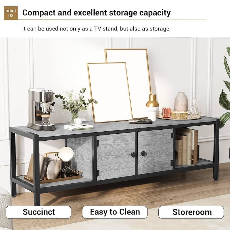 TV Stand for 58 Inch TV Entertainment Center Fits Up to 70 Inch TVs for Living Room - N/A