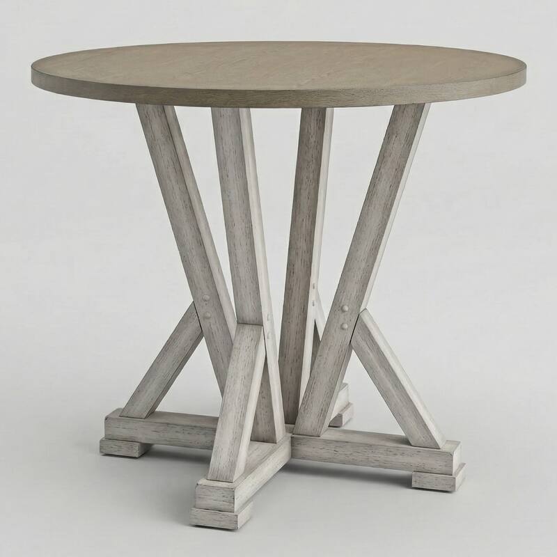 Theile Ash Brown 48-inch Round Counter Height Table by Furniture of America