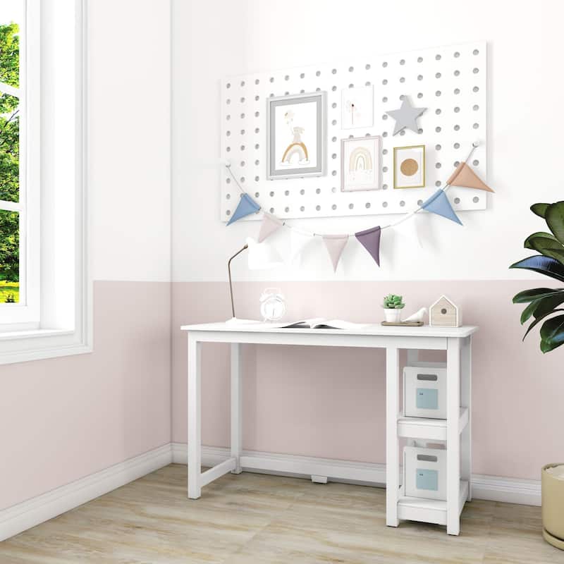 Max and Lily Desk with Bookshelves
