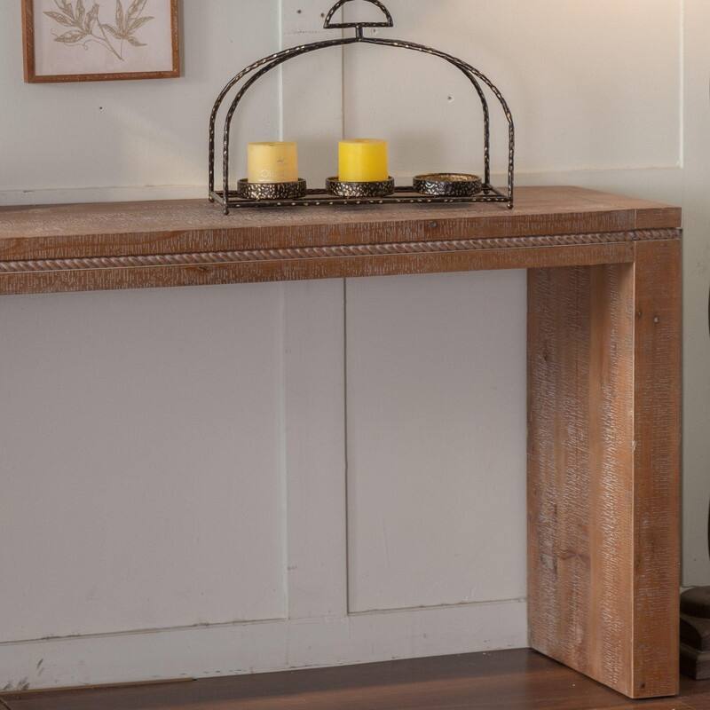 Solid Wood 63.78" Narrow Console Table for Living Room, Hallway and Entryway Decor