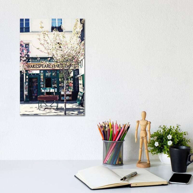iCanvas "Shakespeare And Co" by Caroline Mint Canvas Print - 12x8x0.75