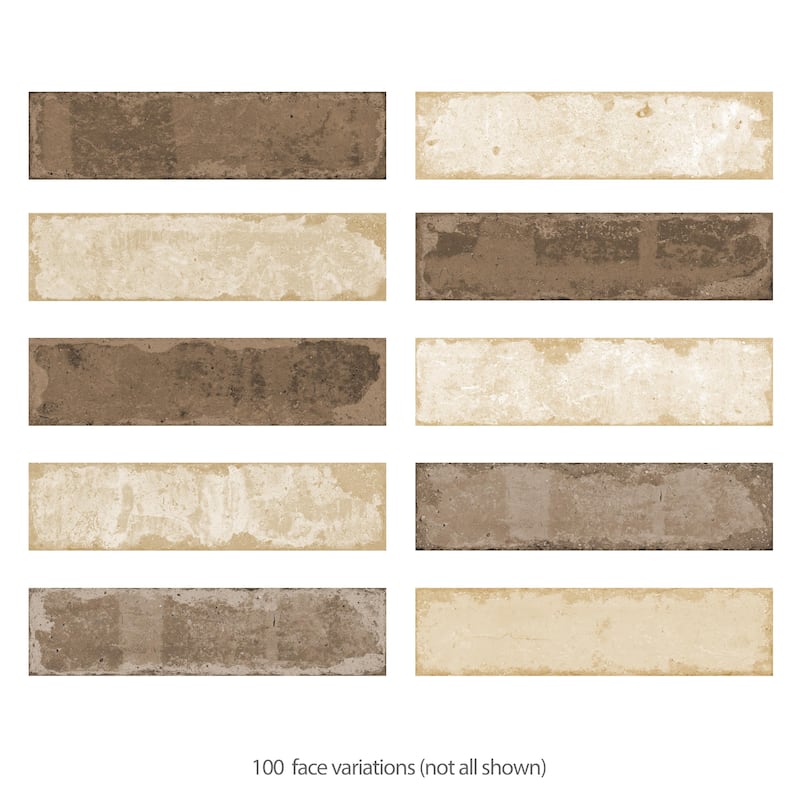 Merola Tile Brickyard Beige 3" x 11-3/4" Porcelain Floor and Wall Tile