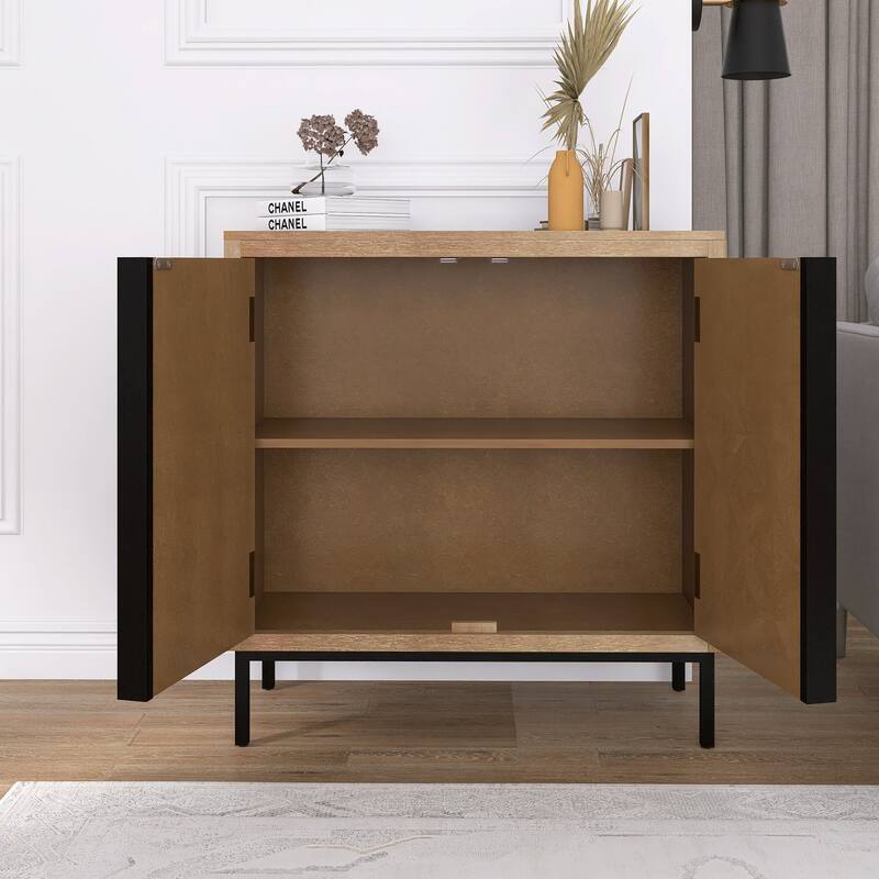 Make old styles 30" Wood 2-door Accent Cabinet in Natural