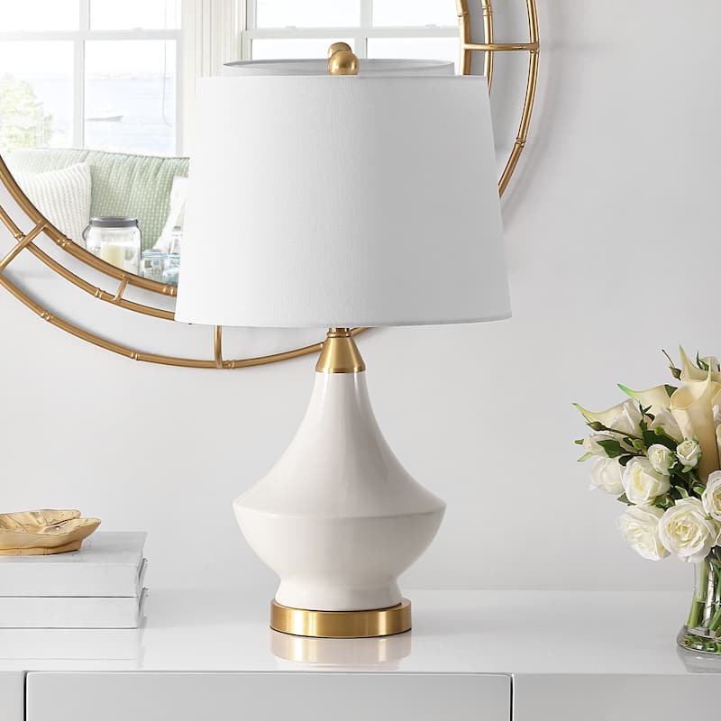 SAFAVIEH Lighting Marlowe 25-inch Glass LED Table Lamp (Set of 2) - 14" W x 14" L x 24.5" H