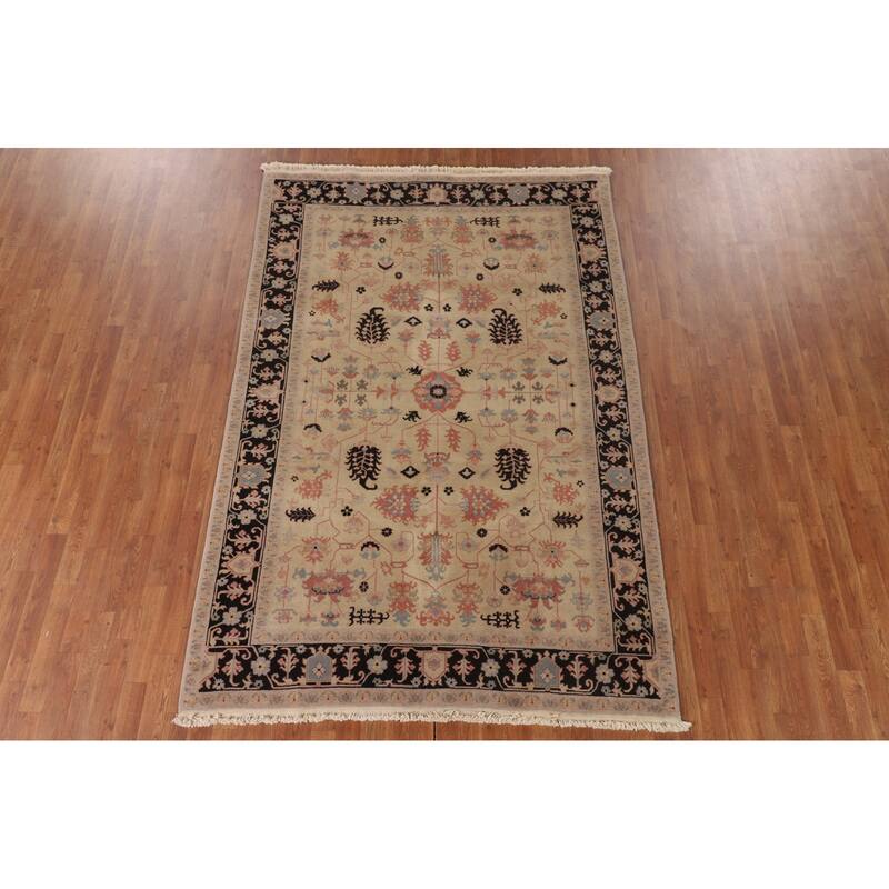 All-Over Ziegler Oriental Vintage Area Rug Handmade Wool Carpet - 5'8" x 8'7"