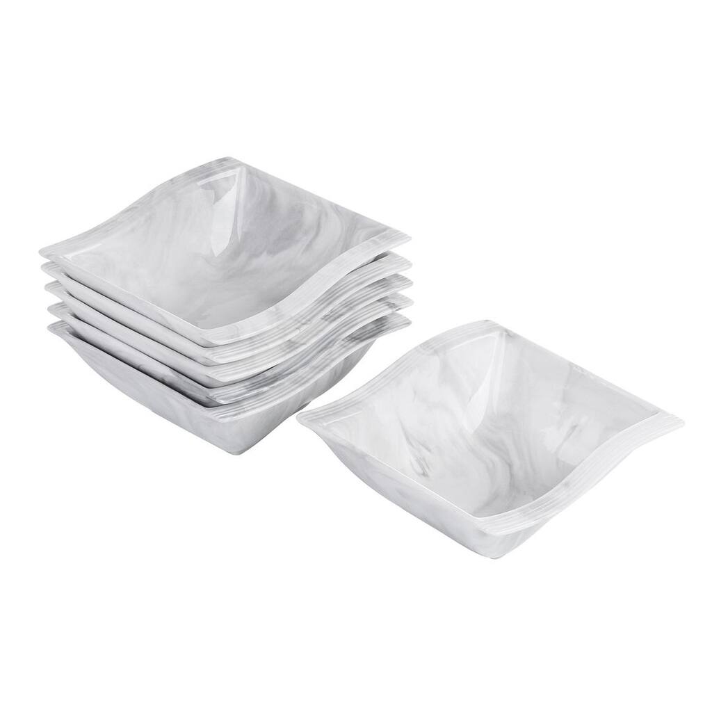 MALACASA Flora Porcelain 6-Piece 15 Oz. Cereal Bowl