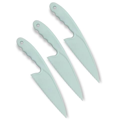 Handy Housewares 11.5" Long Nylon Lettuce Knife, Prevents Browning, Serrated Blade for Cutting Veggies, Fruit, Cake,...