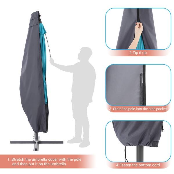 double sided patio umbrella covers with zipper Cover for 8-11ft Double-Sided Umbrella This outdoor umbrella cover is made of heavy Patio Umbrella Cover with Rod