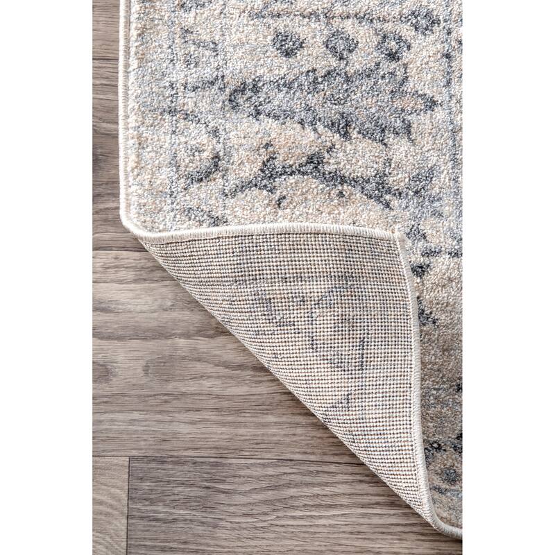 Nuloom Vintage Boho Antoinette Tribal Paisley Bloom Border Area Rug