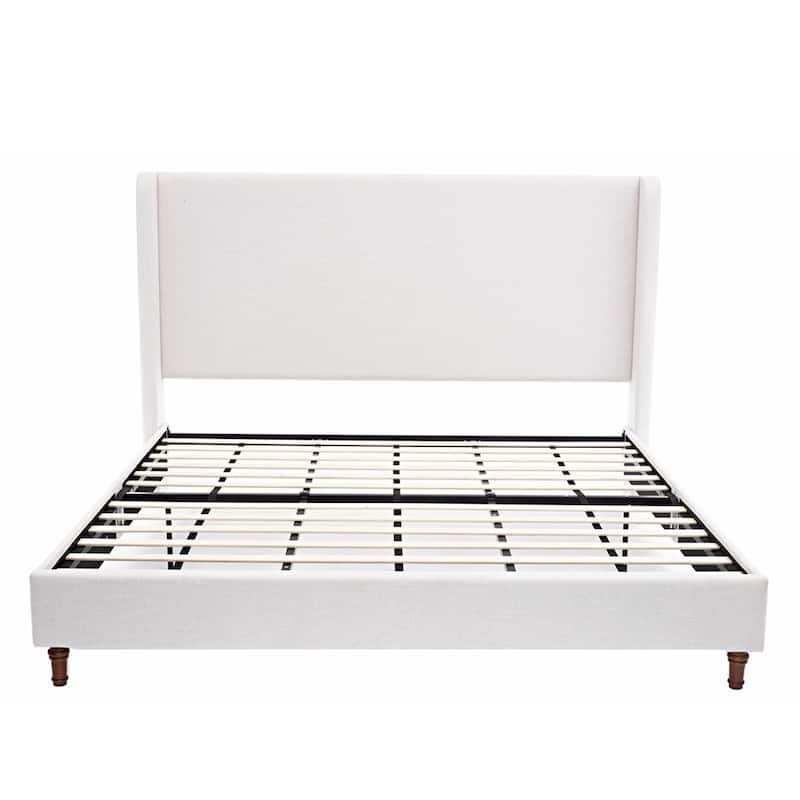 Tall Headboard Upholstered Bed Elegant Simplicity Bedroom Bed