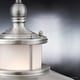 preview thumbnail 5 of 5, Luxury Nautical Indoor Hanging Pendant Light, 8"H x 9.5"W, with Coastal Style, Hooded Design, Brushed Nickel Finish